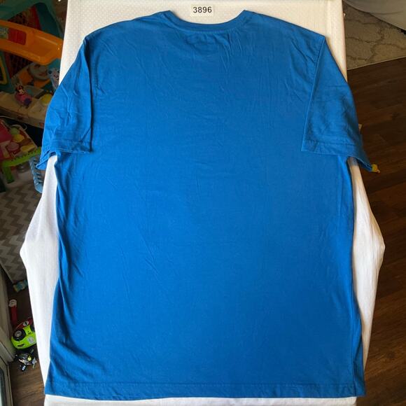 Blue Mountain Men T-shirt size XL Short Sleeve Stretchy Solid Blue - Picture 7 of 7